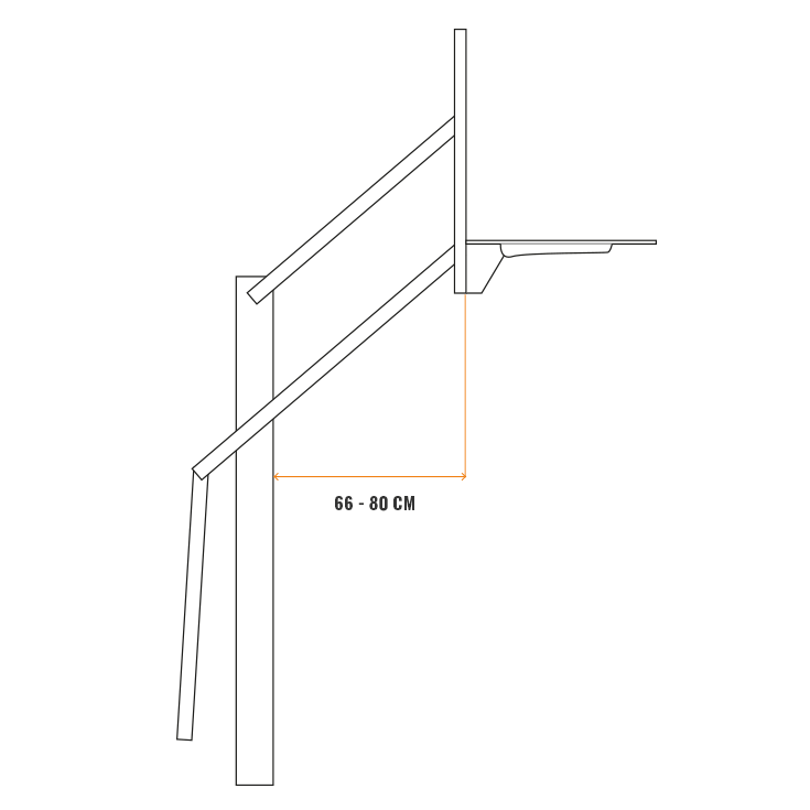 Basketballkorb Ausladung 2102