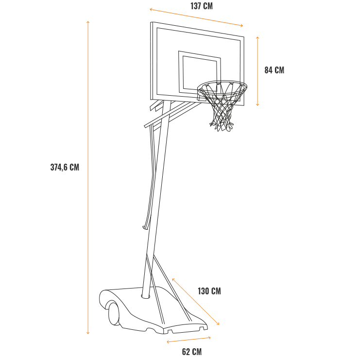Goaliath GoTek 54 Portable Basketballanlage