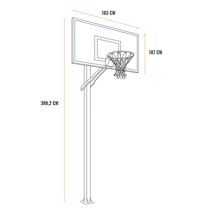 Basketballkorb Maße 2109