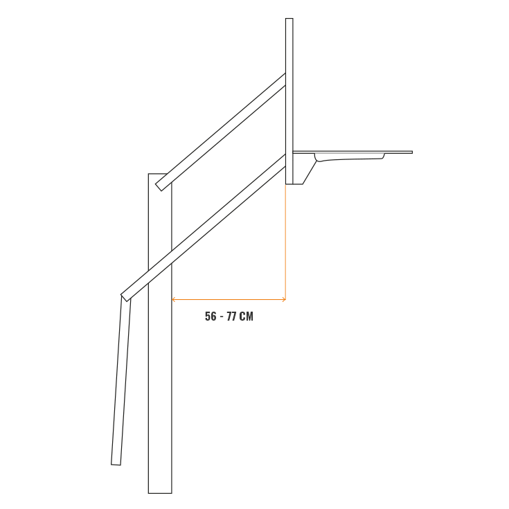 Basketballkorb Ausladung 2110